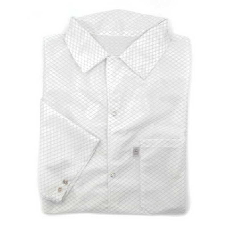 ESD-Safe Lightweight Smock with Snap Cuffs, White, X-Large